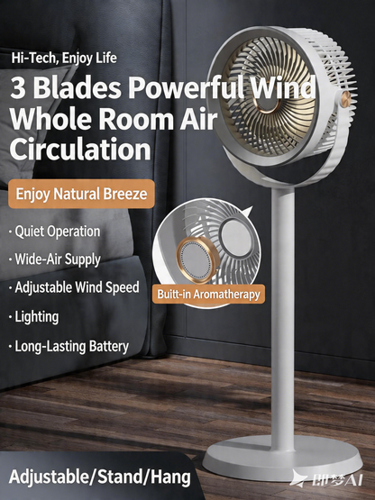 Air Circulation Floor Standing Light Fan