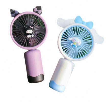 Cartoon portable handheld charging fan